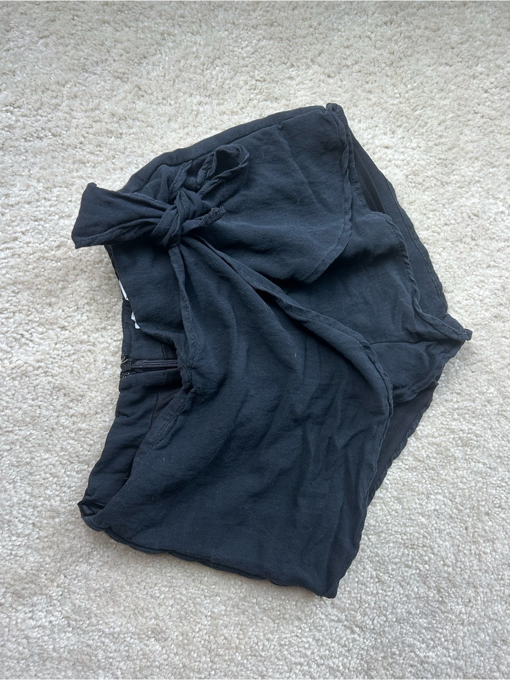 American Threads Black Tie-Waist Skort